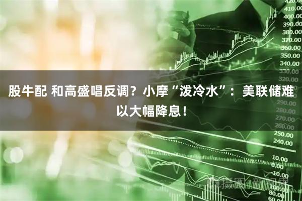 股牛配 和高盛唱反调？小摩“泼冷水”：美联储难以大幅降息！